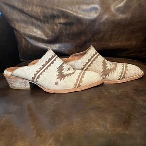 Matisse leather Aztec print mules
